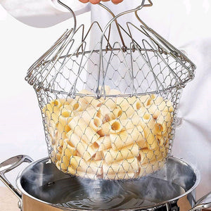 Foldable Stainless steel folding basket