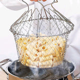 Foldable Stainless steel folding basket
